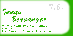 tamas berwanger business card